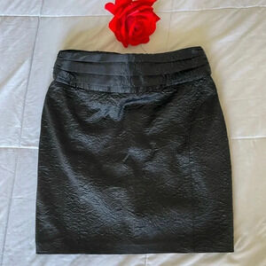 Ronny Kobo black crinkle Jeda mini skirt NWOT